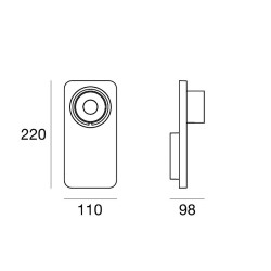 Linea Light Beebo_W Switch Lampada da Parete
