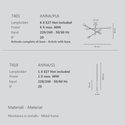 Sikrea Anna PL6 Lampada da Soffitto Offerta