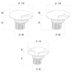LLD Light Bia Maxi Round Faretto da Incasso IP67