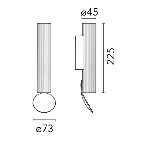 Flos Flauta H225 Riga Bianco Lampada da Parete Offerta