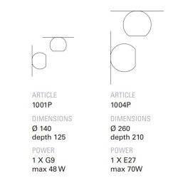 Toscot Newton 1001 Lampada da Parete/Soffitto