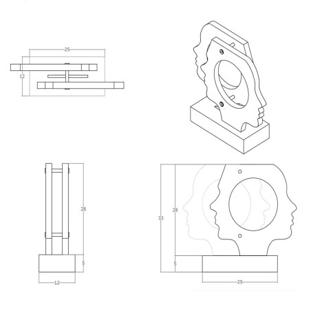 INTROSPEZIONE Lampada da Tavolo Aurea Design