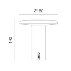 Artemide Takku Lampada da Tavolo Ricaricabile