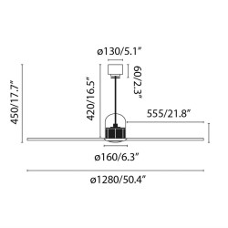 Faro Deco Fan M LED Ventilatore da Soffitto