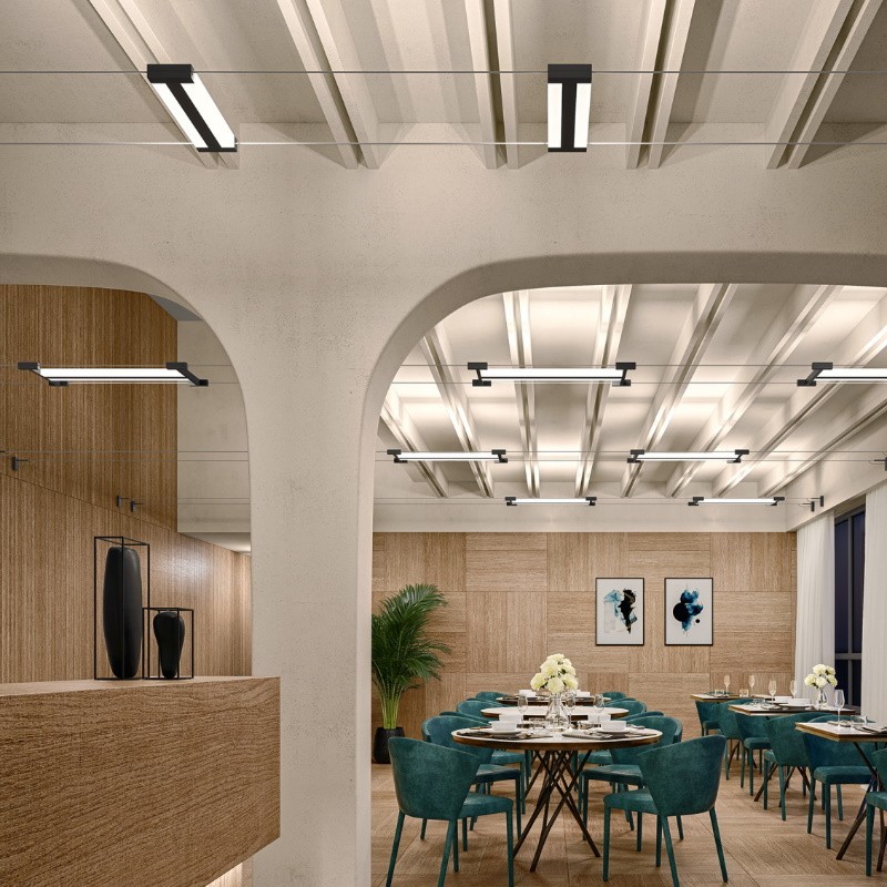 Linea Light Iota C30 Sistema Illuminazione a Binario su Cavo