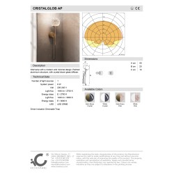 Icone Luce Cristalglob Lampada da Parete