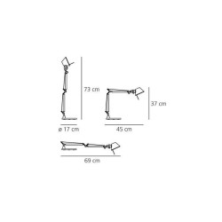 Artemide Tolomeo Micro Blu Lampada da Tavolo Offerta
