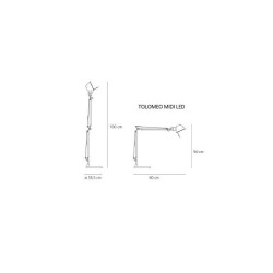 Artemide Tolomeo Midi Led 3000K Lampada da Tavolo Offerta