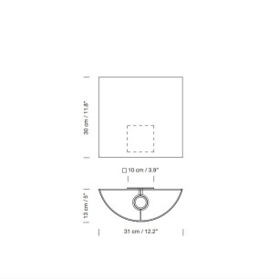 Santa & Cole Comodin Cuadrado Lampada da Parete Offerta