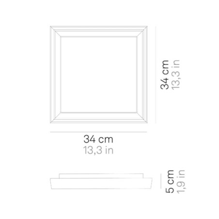Ailati Alu Led Bianco Lampada da Parete/Soffitto Offerta