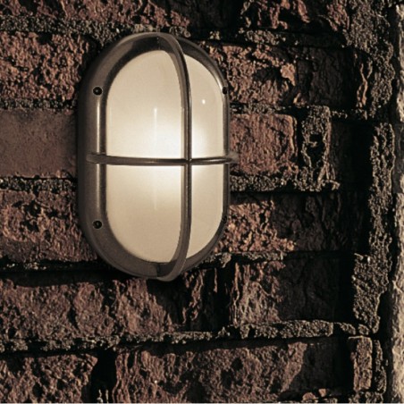 Goccia Illuminazione Kasko Ovale con Griglia Lampada da Parete per Esterno