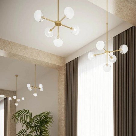 Il Fanale Molecola 5 Luci Lampada a Sospensione