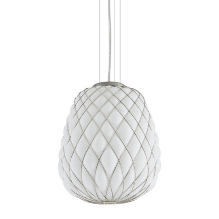 Fontana Arte Pinecone Bianco/Oro Lampada a Sospensione Offerta