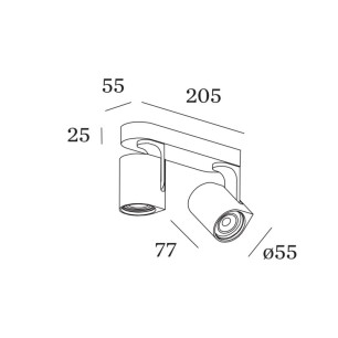 Wever & Ducrè Sqube on Base 2.0 PAR16 Nero Lampada da Soffitto Offerta